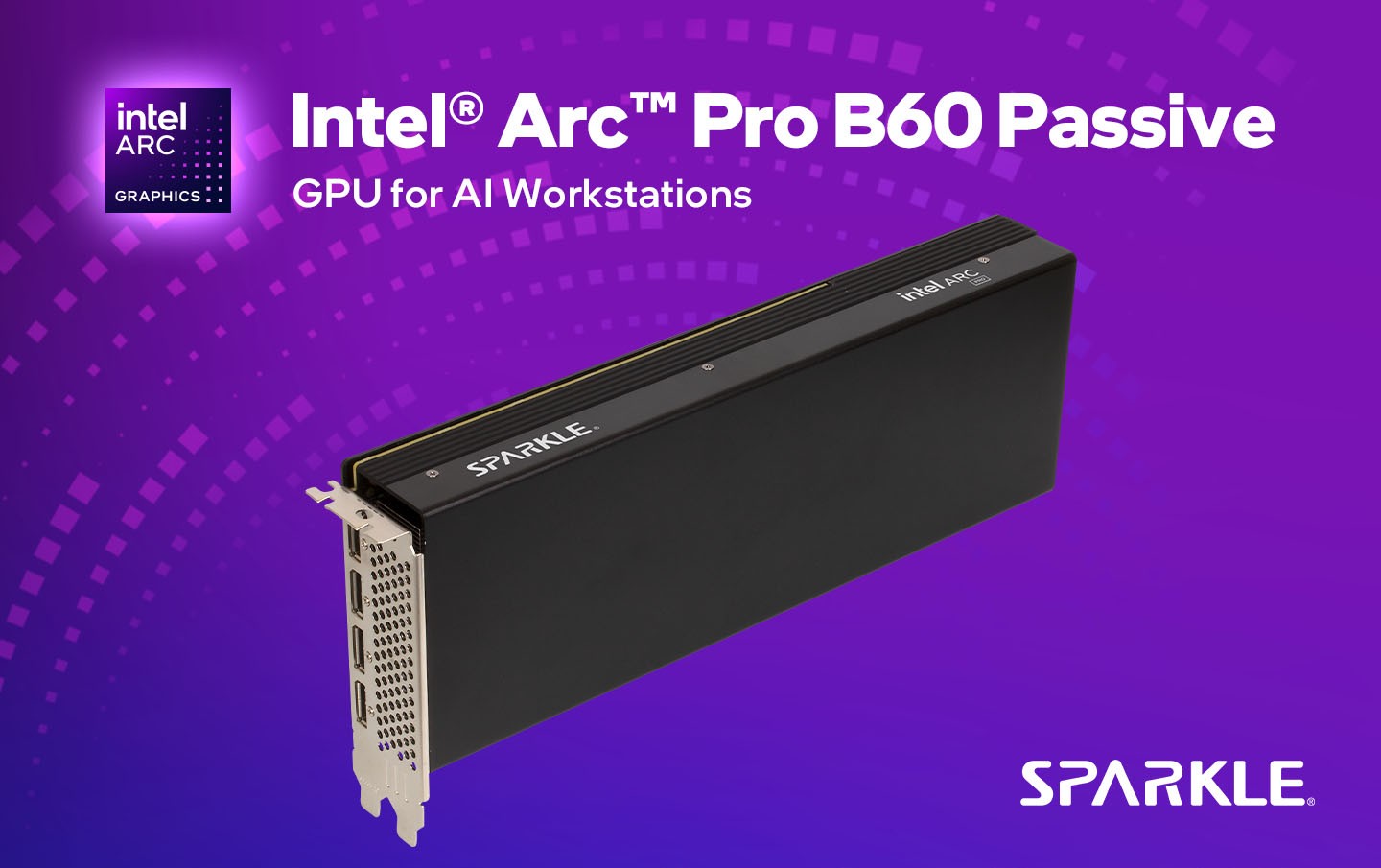 Intel® Arc™ Pro B60搭載グラフィックカード、Blowerモデル、Passive